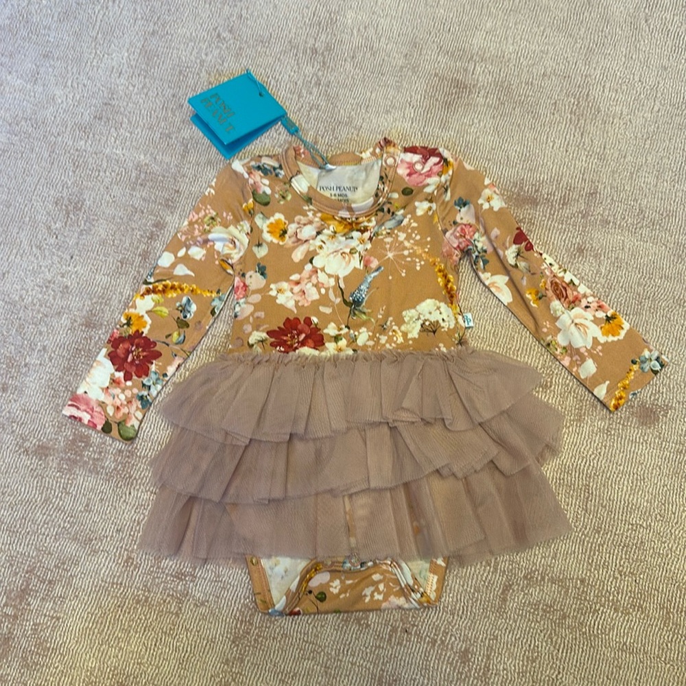 Posh peanut pink floral tutu dress